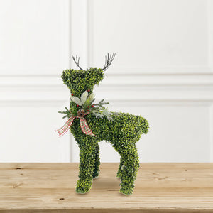 Faux PE Boxwood Large Reindeer With LED Lights | Indoor, Outdoor | 37 Inch X 35 Inch X 10 Inch