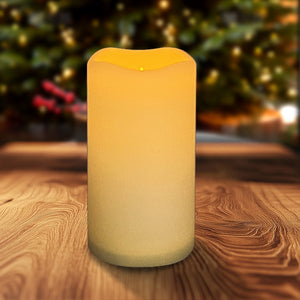 Outdoor Candle. 3.25in dia x 5in H. Battery Operated.