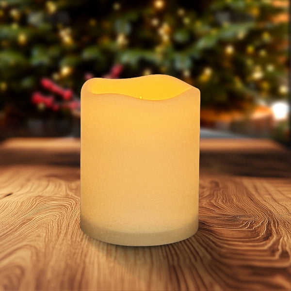 4” H Plastic Outdoor Magnetic bottom Candle