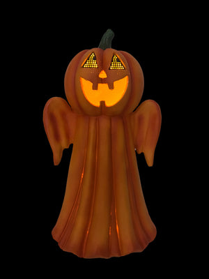 HALLOWEEN LCD EYES | ORG HEAD | ORG GHOST BODY | 18.3IN H | RESIN.