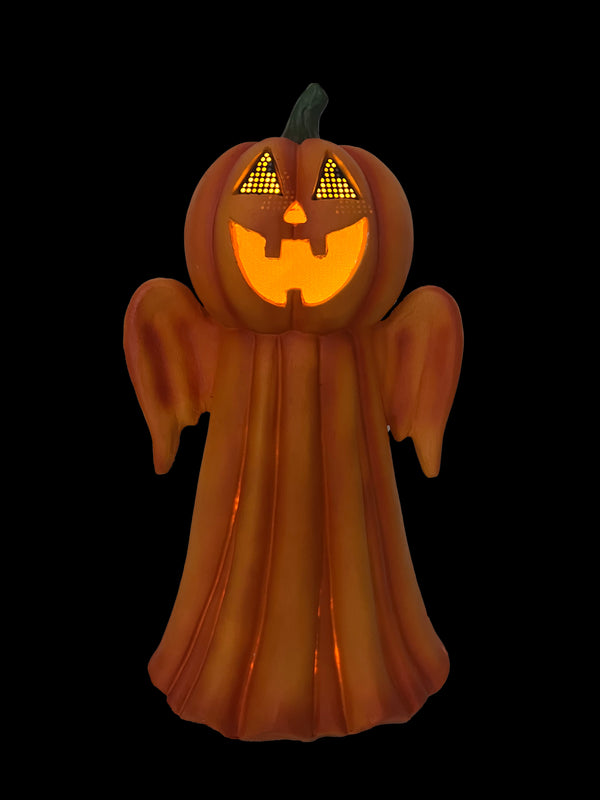 HALLOWEEN LCD EYES | ORG HEAD | ORG GHOST BODY | 18.3IN H | RESIN.