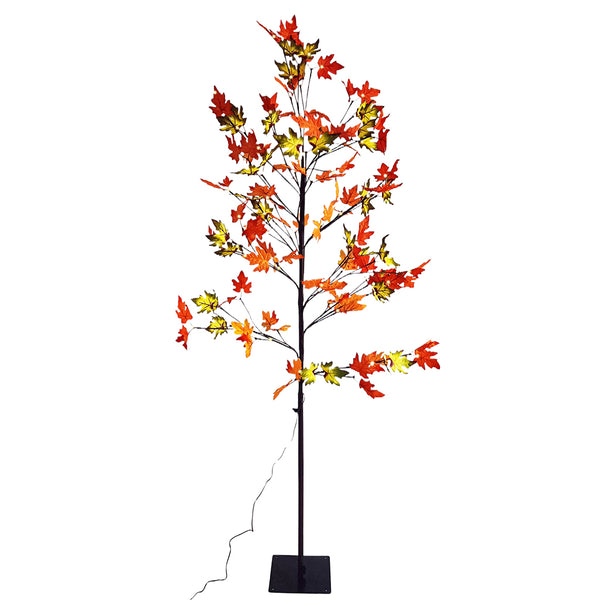 FAUX MAPLE LEAF TREE | 250 LEDS | UL ADAPTER | BASE 7.87 INCH SQUARE | 59 INCH HIGH