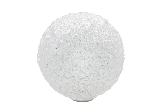 Acrylic Sphere. 8in diameter. Clear acetate box