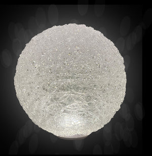 Acrylic Sphere. 8in diameter. Clear acetate box