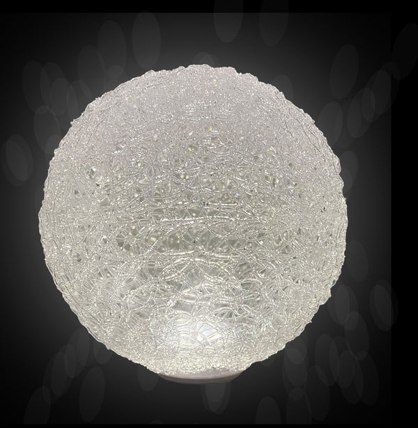 Acrylic Sphere. 12in diameter. Clear acetate box