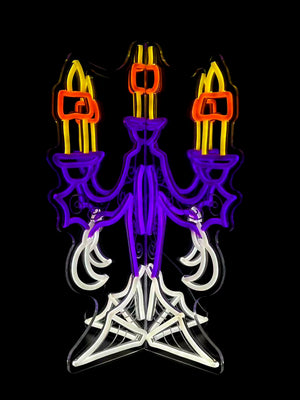 24.2inch Halloween 3D Neon Deco - Candelabra