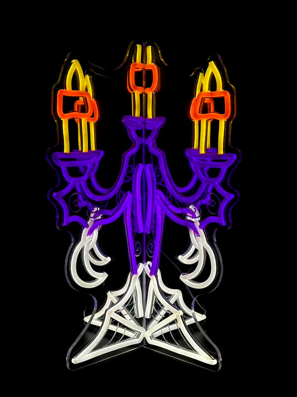 24.2inch Halloween 3D Neon Deco - Candelabra