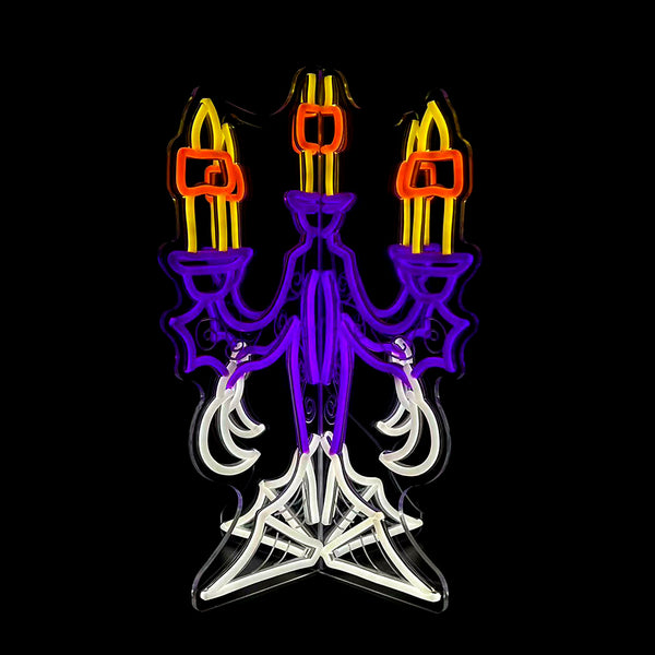 24.2inch Halloween 3D Neon Deco - Candelabra