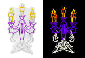 24.2inch Halloween 3D Neon Deco - Candelabra