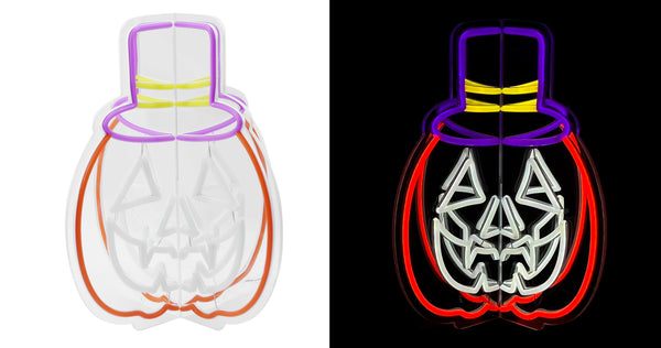 14.8inch Halloween 3D Neon Deco - Pumpkin