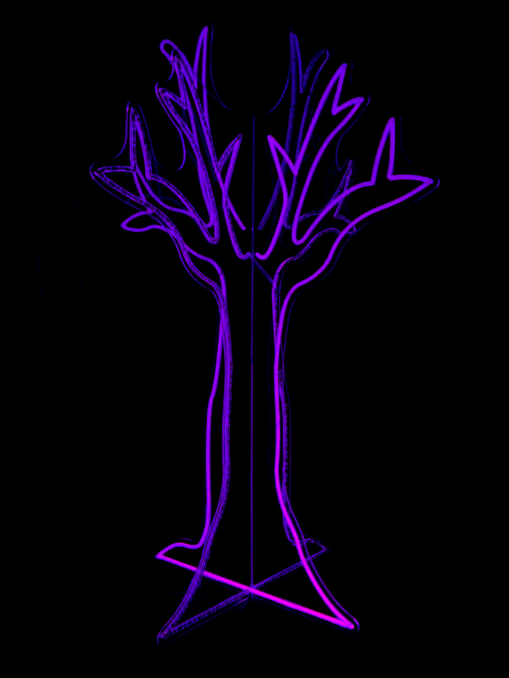 44.3inch Halloween 3D Neon Deco - Ghost Tree