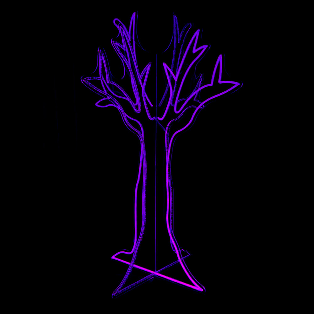 44.3inch Halloween 3D Neon Deco - Ghost Tree