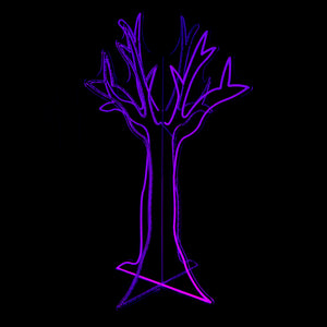 44.3inch Halloween 3D Neon Deco - Ghost Tree