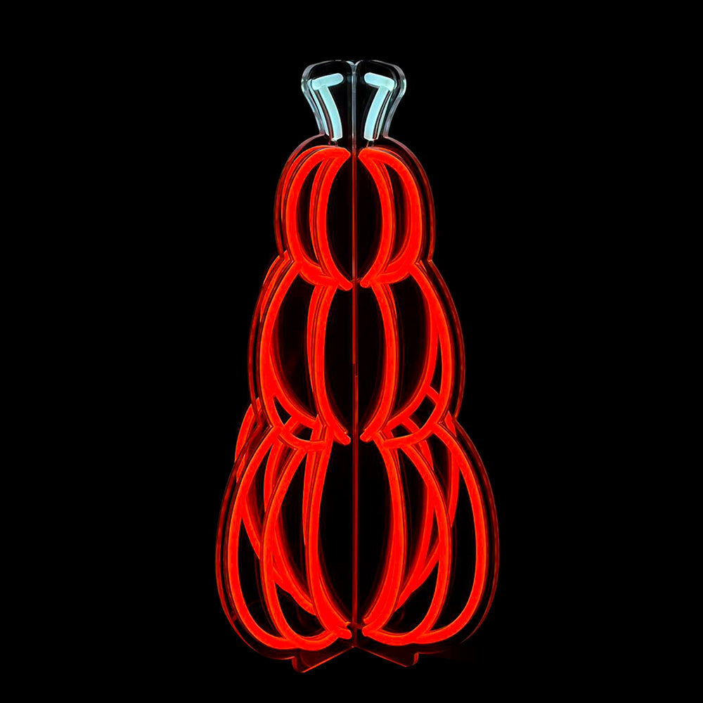 17.9inch Halloween 3D Neon Deco - Stackable Pumpkin