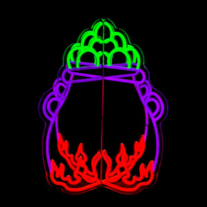 18.9inch Halloween 3D Neon Deco - Cauldron