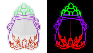 18.9inch Halloween 3D Neon Deco - Cauldron