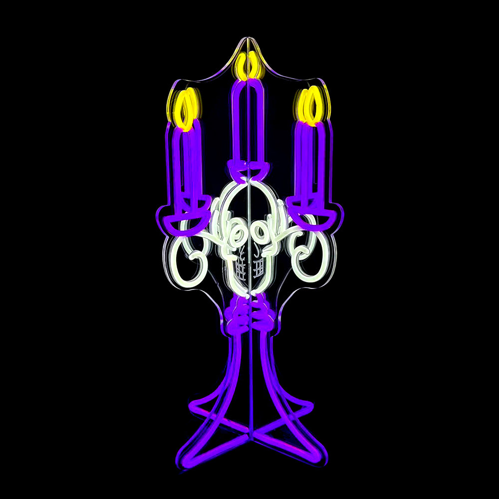 22.7inch Halloween 3D Neon Deco - Candelabra