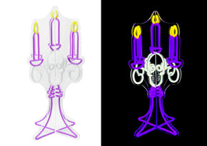 22.7inch Halloween 3D Neon Deco - Candelabra