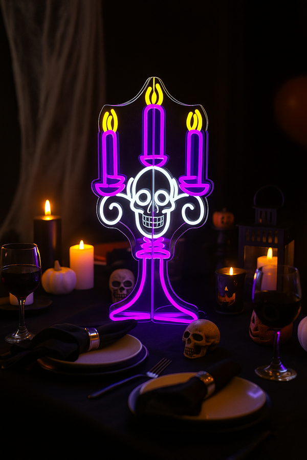 22.7inch Halloween 3D Neon Deco - Candelabra