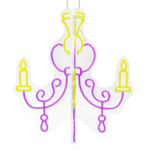 17.4inch Halloween 3D Neon Lights - Chandelier