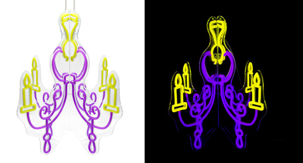 17.4inch Halloween 3D Neon Lights - Chandelier