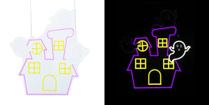 26inch Halloween Animated Neon Lights - Haunted House