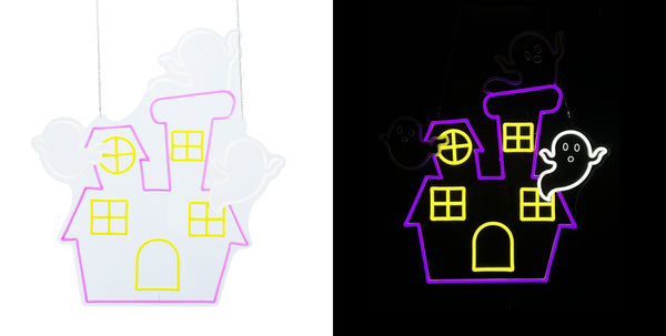 26inch Halloween Animated Neon Lights - Haunted House