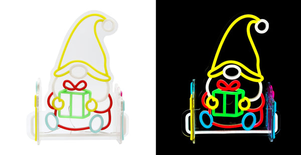 14inch Christmas Neon Lights Deco - Gnome