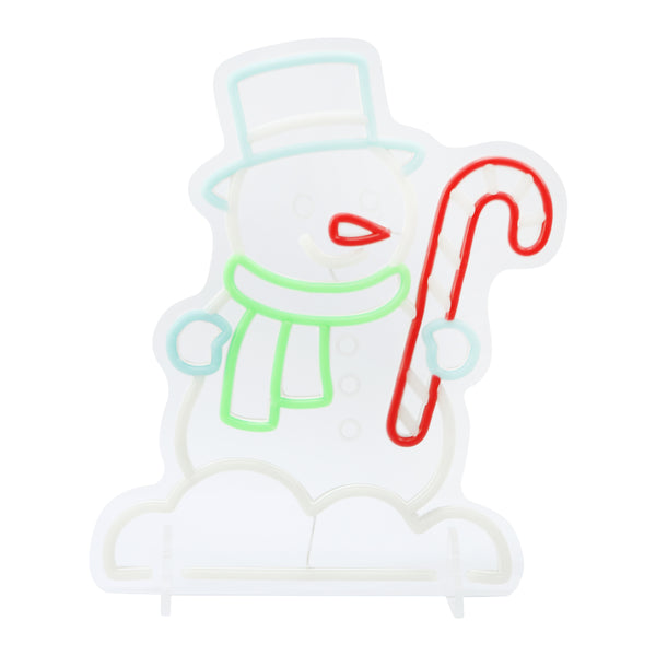 14inch Christmas Neon Lights Deco - Snowman