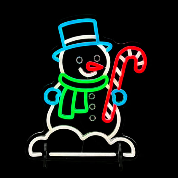 14inch Christmas Neon Lights Deco - Snowman