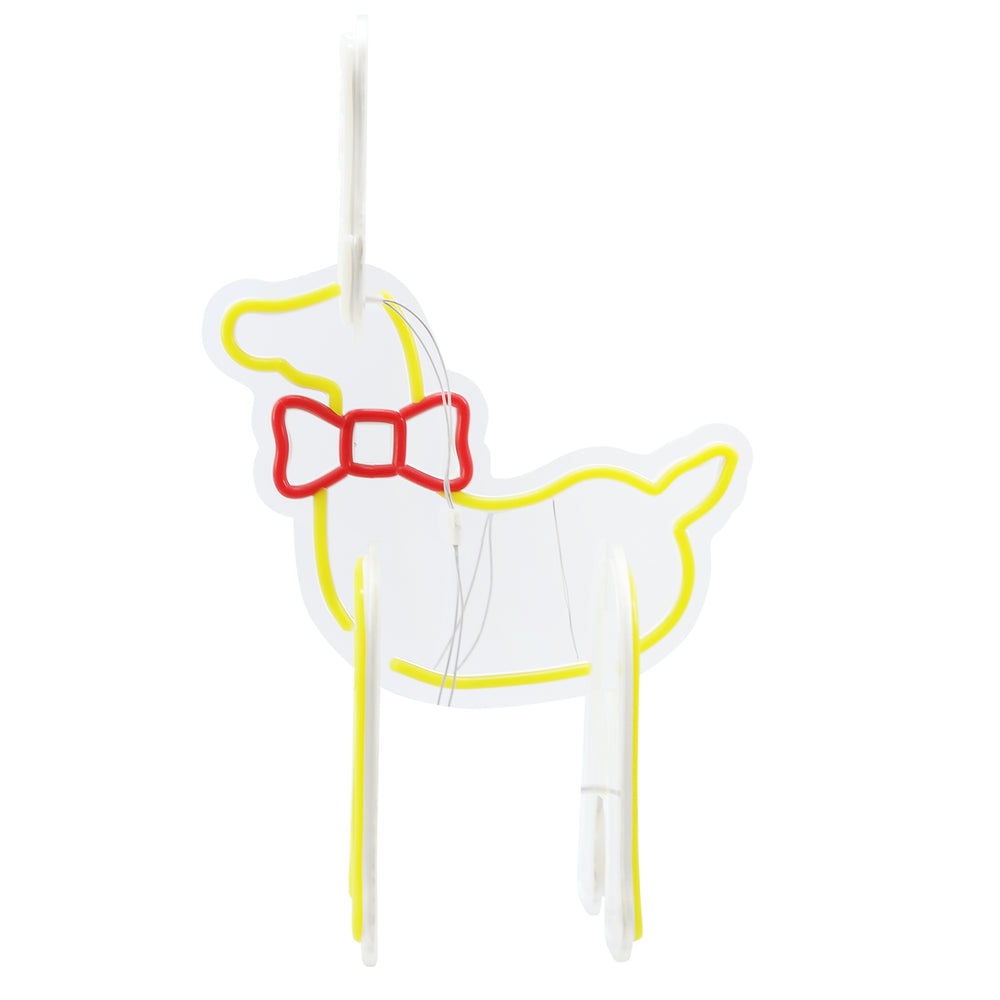 10.9inch Christmas 3D Neon Lights Deco - Reindeer