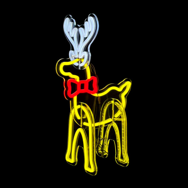 10.9inch Christmas 3D Neon Lights Deco - Reindeer