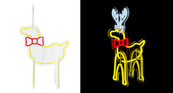 10.9inch Christmas 3D Neon Lights Deco - Reindeer