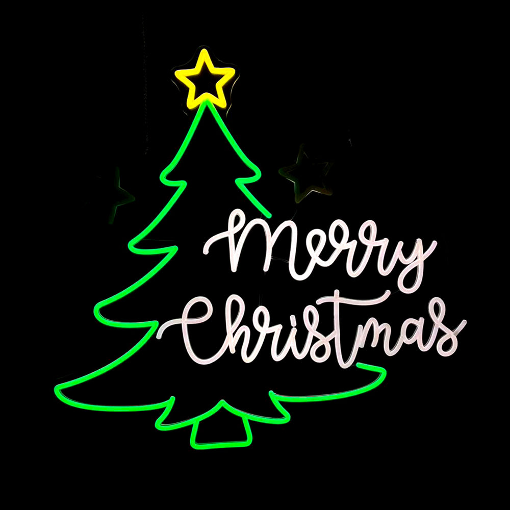26.1inch Christmas Animated Neon Lights - Blessing Tree