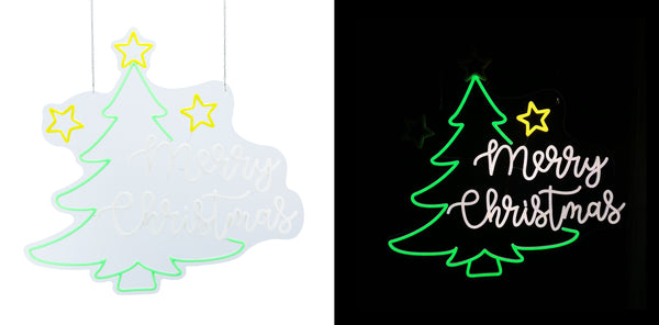 26.1inch Christmas Animated Neon Lights - Blessing Tree