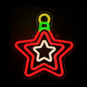 10.6inch Christmas Neon Lights Ornament - Star
