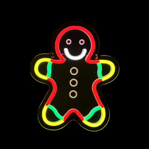 11inch Christmas Neon Lights Ornament - Ginger Boy