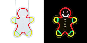 11inch Christmas Neon Lights Ornament - Ginger Boy