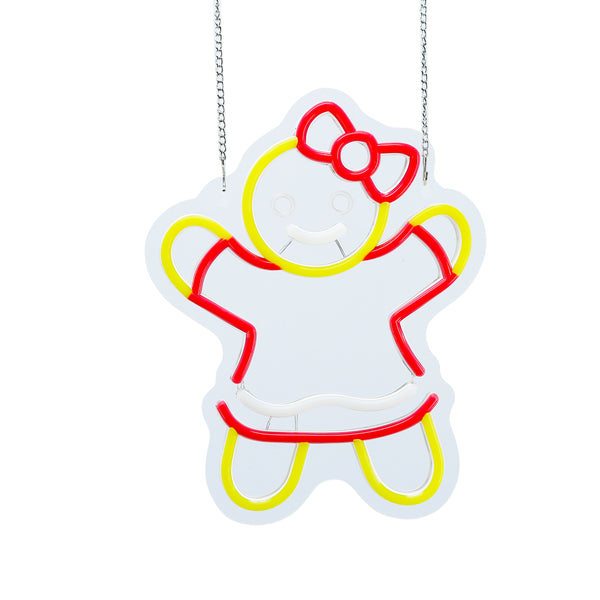 11inch Christmas Neon Lights Ornament - Ginger Girl