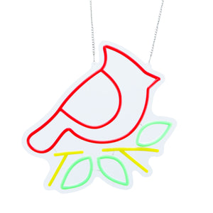 12.6inch Christmas Neon Lights Ornament - Red Bird