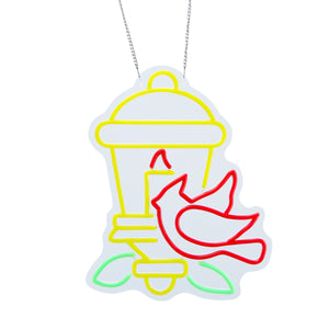 14.2inch Christmas Neon Lights Ornament - Red Bird