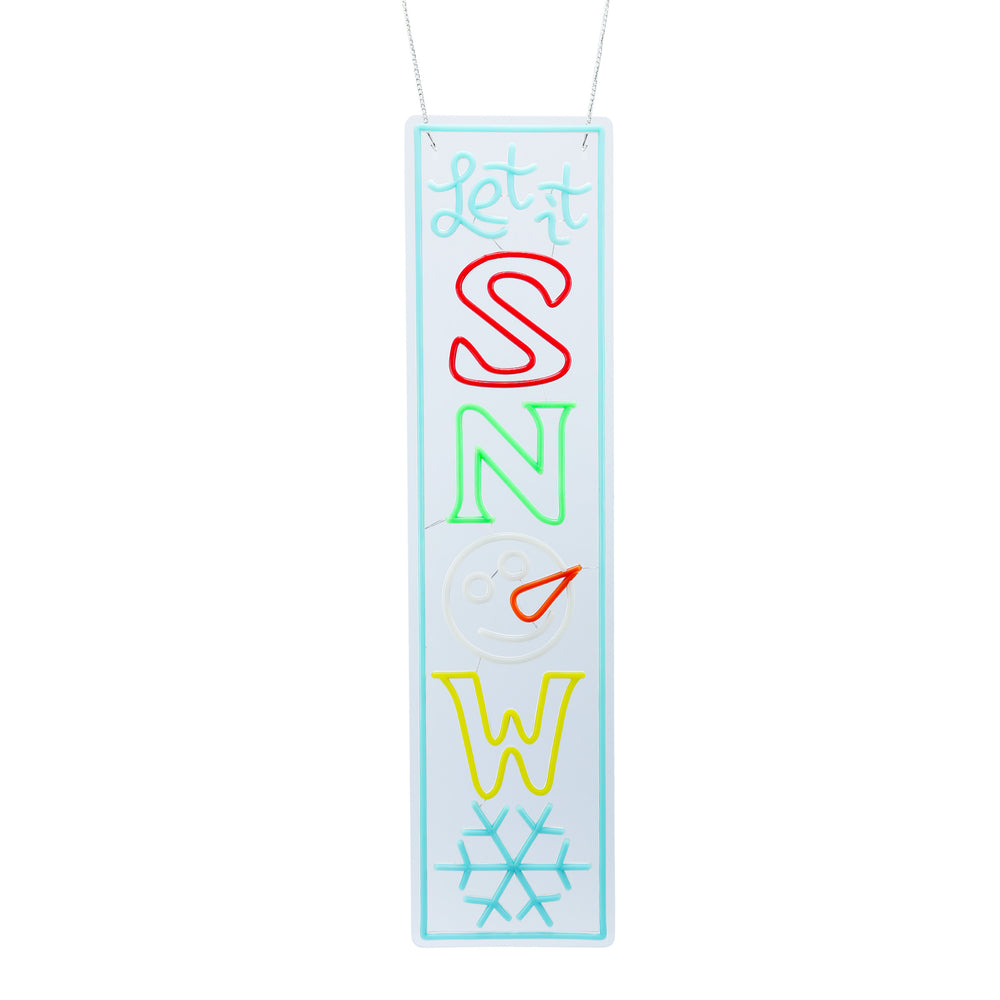 33.8inch Christmas Neon Porch Sign - Snow