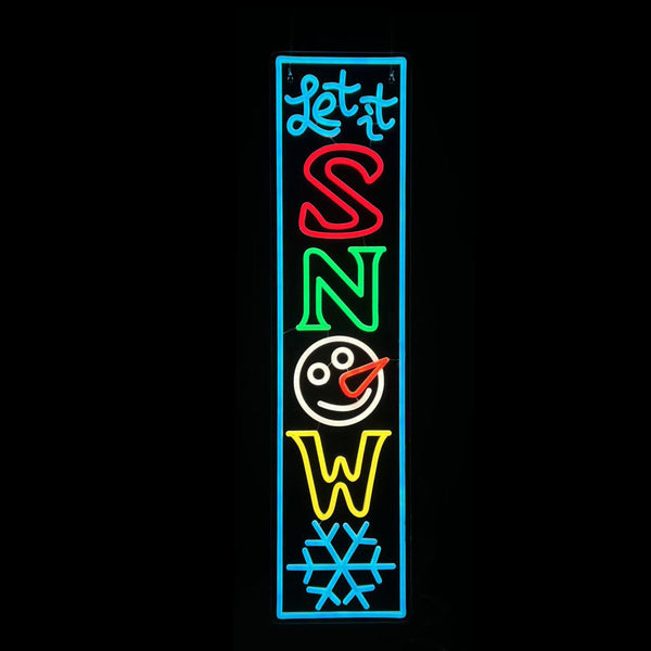33.8inch Christmas Neon Porch Sign - Snow