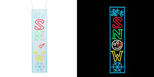 33.8inch Christmas Neon Porch Sign - Snow