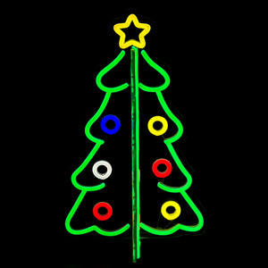 15.7inch Christmas 3D Neon Lights Deco - Christmas Tree
