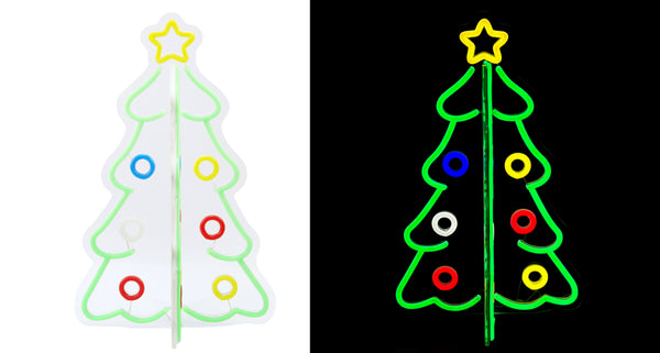 15.7inch Christmas 3D Neon Lights Deco - Christmas Tree