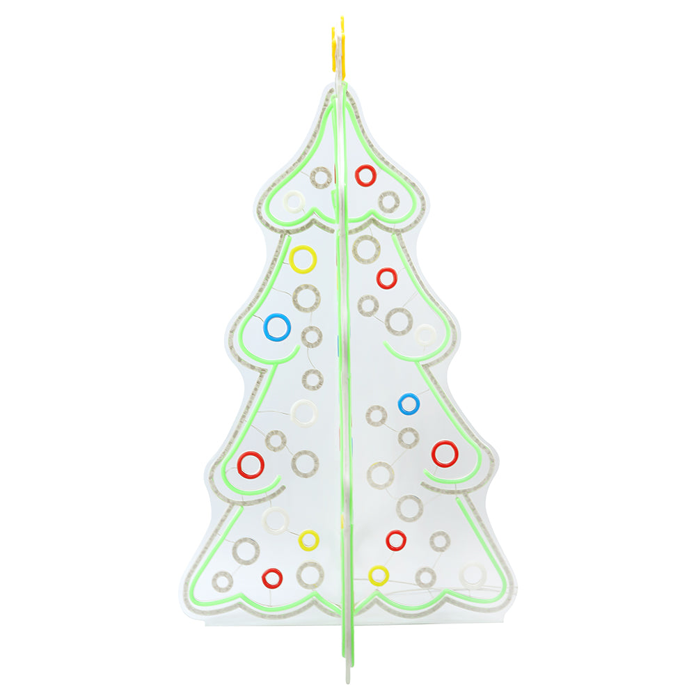 15.7inch Christmas 3D Neon Lights Deco - Christmas Tree