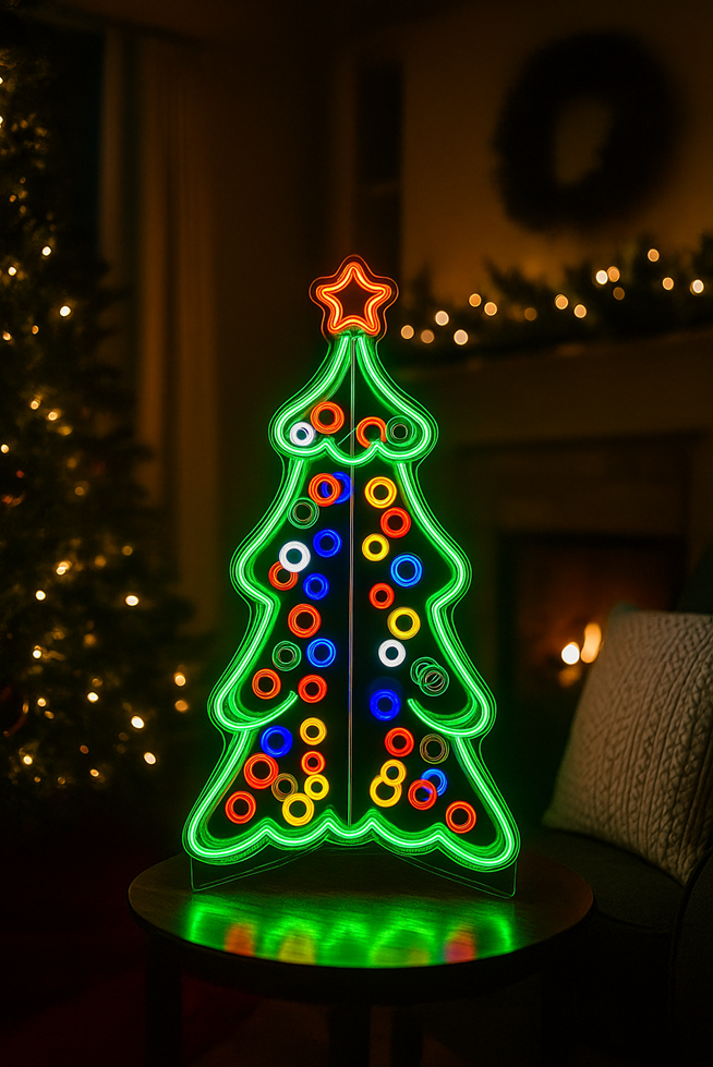 15.7inch Christmas 3D Neon Lights Deco - Christmas Tree