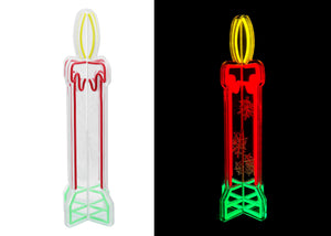 23.6inch Christmas 3D Neon Lights Deco - Candle