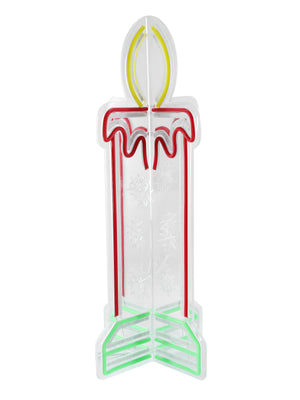 24inch Christmas 3D Neon Lights Deco - Candle